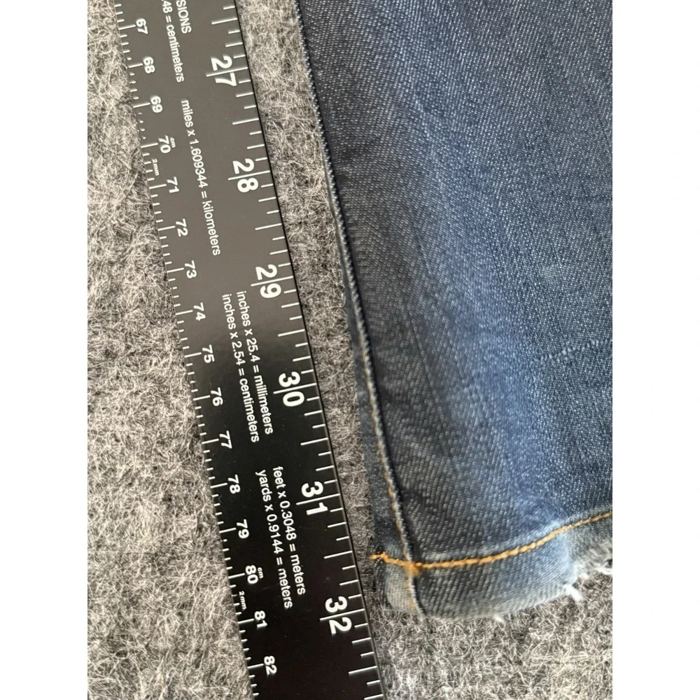 Lucky Brand Women's Size 4/27 Blue Dark Wash Charlie Flare Jeans USA Distressed - Picture 5 of 12